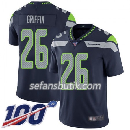 Seattle Seahawks Tröjor Shaquem Griffin 26 Nike Blå 100th - Herr Seattle Seahawks Tröjor Shaquem Griffin 26 Nike Blå 100th - Herr